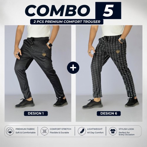 Premium China Fabric Trouser for Men – Stylish Comfort Fit(Combo-05)