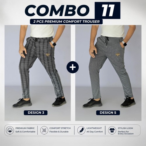 Premium China Fabric Trouser for Men – Stylish Comfort Fit (Combo-11)