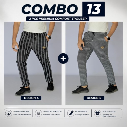 Premium China Fabric Trouser for Men – Stylish Comfort Fit (Combo-13)