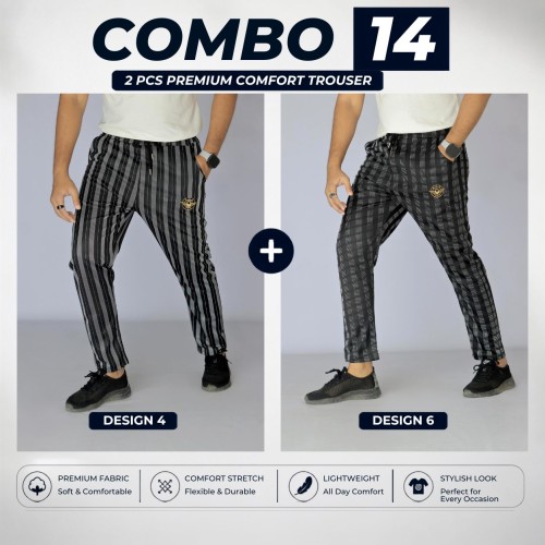 Premium China Fabric Trouser for Men – Stylish Comfort Fit (Combo-14)