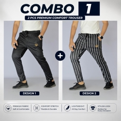 Premium China Fabric Trouser for Men – Stylish Comfort Fit (Combo-01)