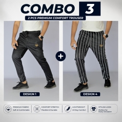 Premium China Fabric Trouser for Men – Stylish Comfort Fit (Combo-03)